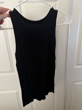 a new day Black Ribbed Tank Top - Women's Sleeveless